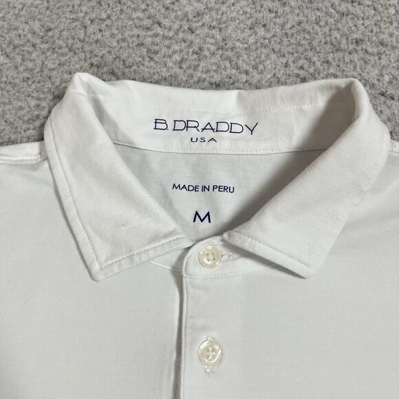 B Draddy Polo Shirt Mens Medium Azalea Pima Cotton Blend Performance Augusta - Picture 3 of 9